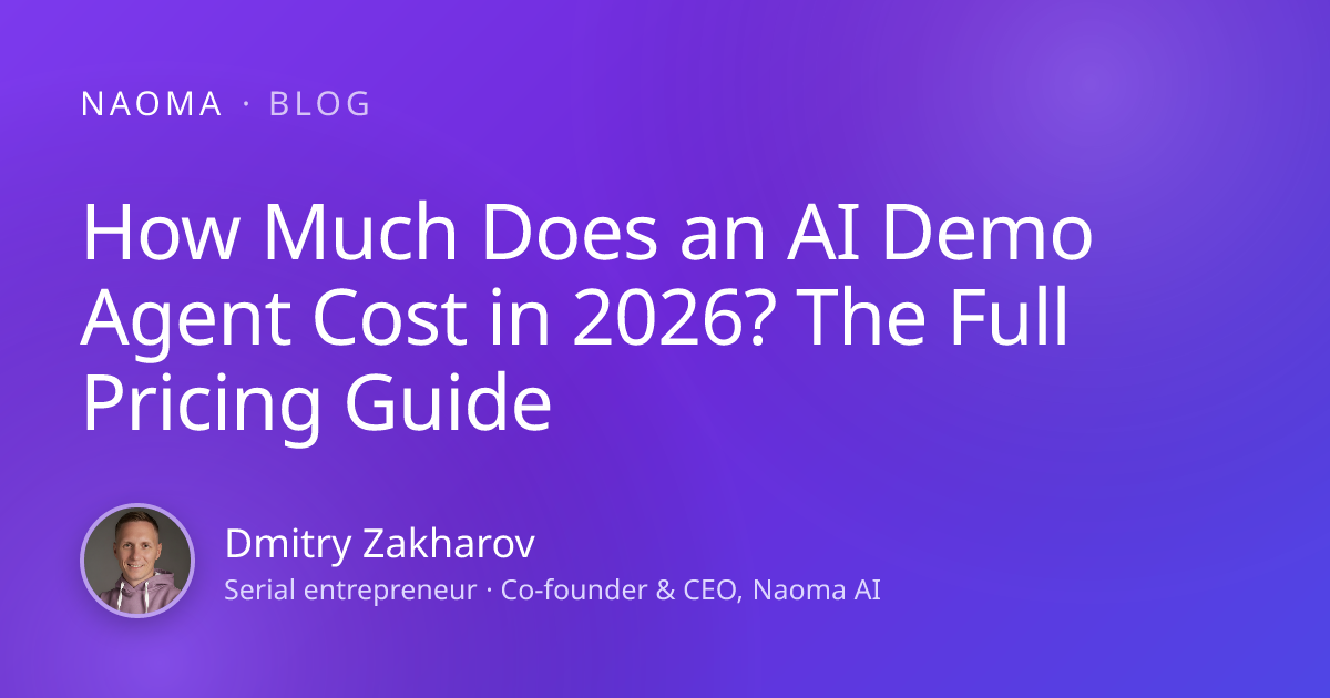 AI Demo Agent Cost in 2026: Full Pricing Guide | Naoma