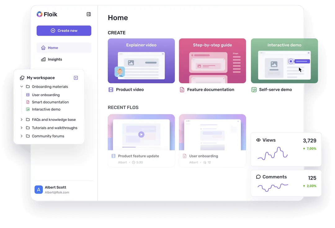 Floik interactive demo and guide creation tool