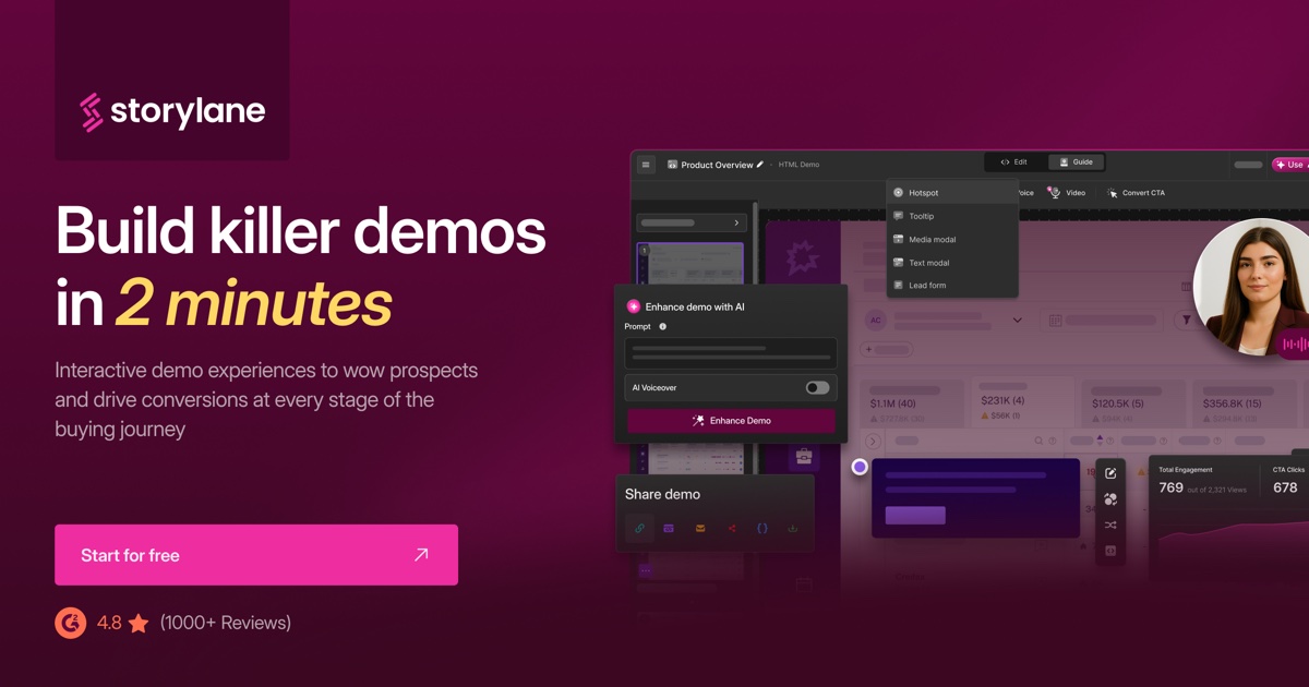 Storylane interactive demo platform